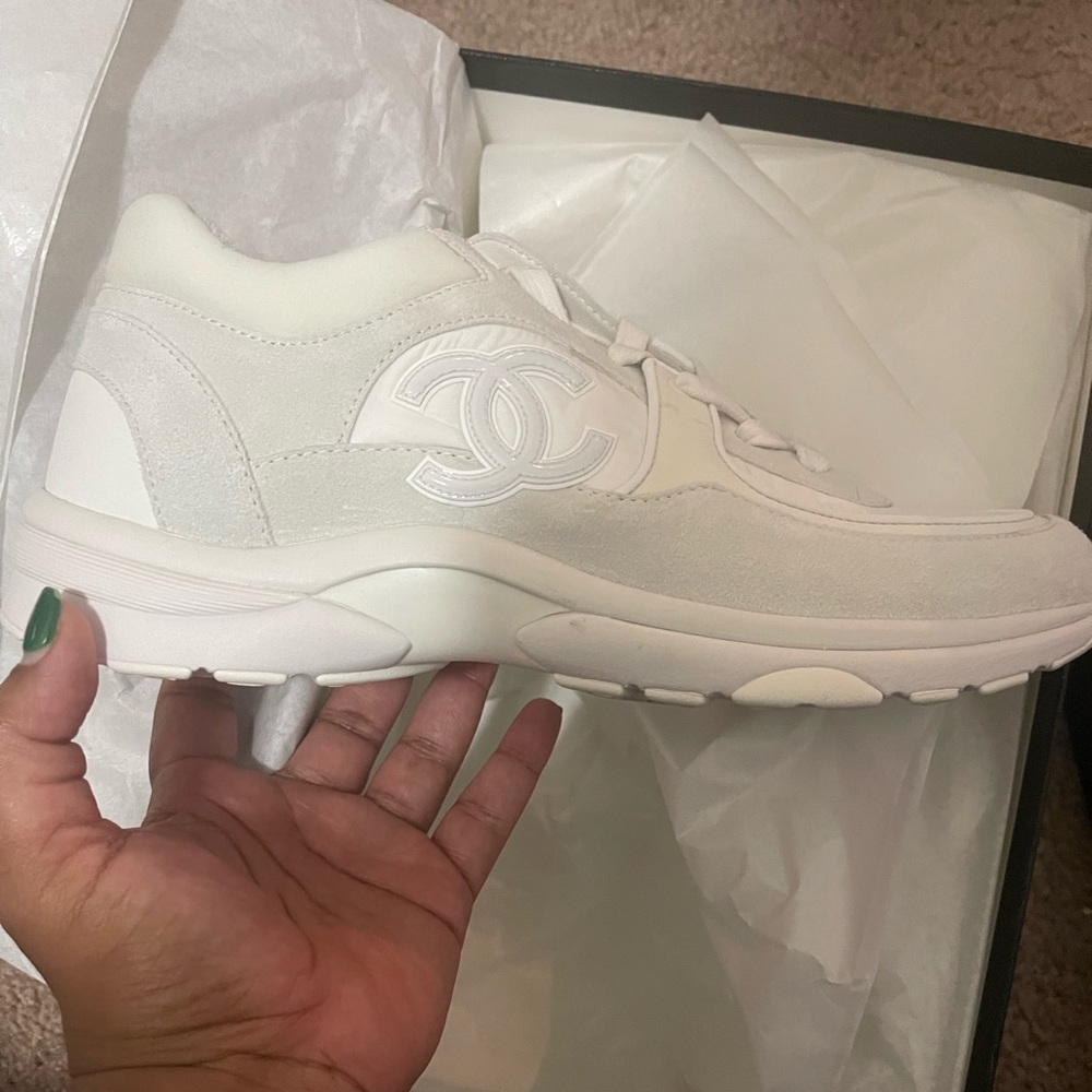 Brand new white Chanel shoe!